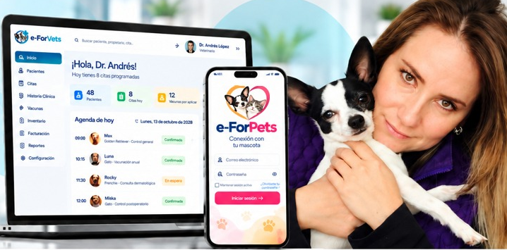 Laptop e-ForVets y App e-ForPets